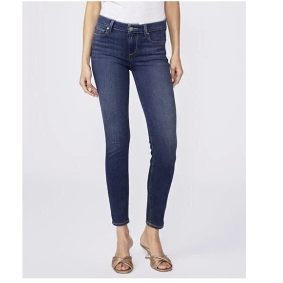 Paige Denim Verdugo Ankle High Waist Blue Skinny Jeans - Picture 1 of 10